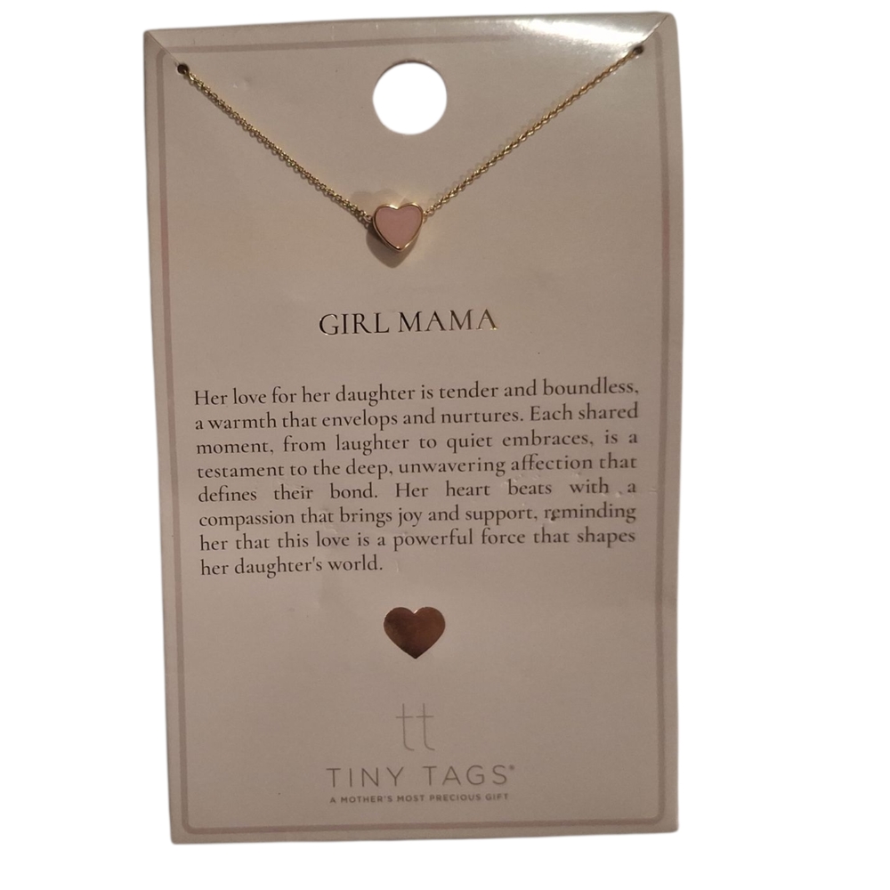 Gold Heart Necklace - Girl Mama